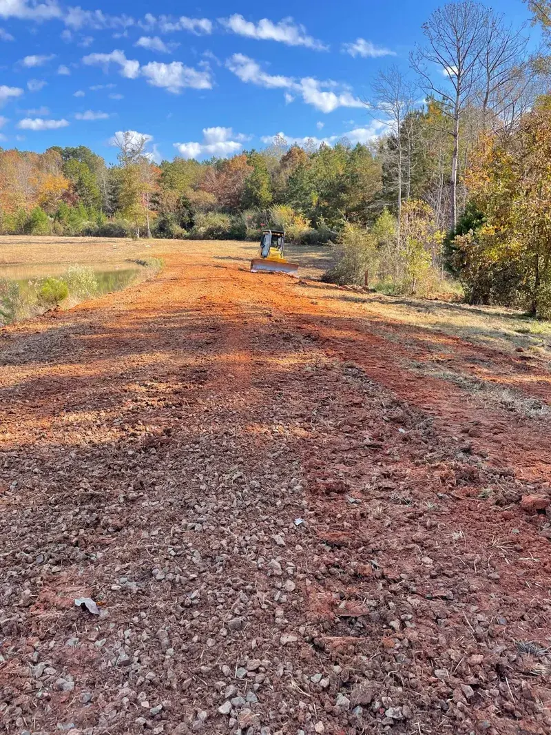 Land clearing in progress — large commercial tract development