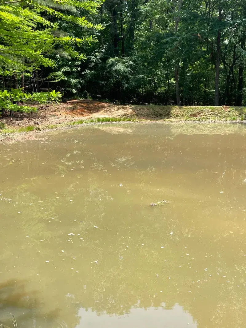 Completed site clearing and initial grading — new home site in Central Mississippi