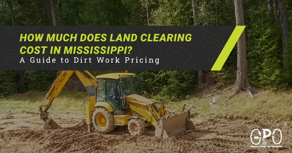 Forestry mulcher clearing underbrush on a lot in Central Mississippi